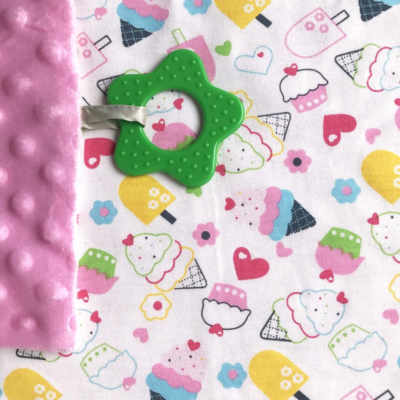 Large Tag Security Blanket for Babies - Toddlers Taggy Security
