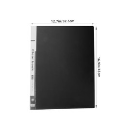 Luxshiny Carpeta A3 Portadocumentos Con Fundas Transparentes Organizador De Documentos Negro Para Hojas De MúSica Ilustraciones Y Dibujos
