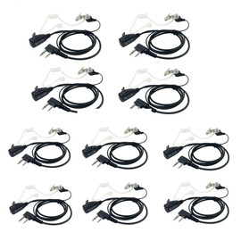 Walkie Talkie Headsets with Mic 2 Pins for Baofeng UV-5R BF-F8HP BF-888S Retevis H-777 Arcshell (10 Packs)
