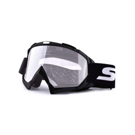 Motorcycle Goggles,ATV Dirt Bike Goggles-Anti UV Safety Goggles Windproof Dustproof Motocross Goggles Anti Scratch Motorcycle Glasses for Cycling Riding/Climbing/Skiing (Black Frame-Clear lens)