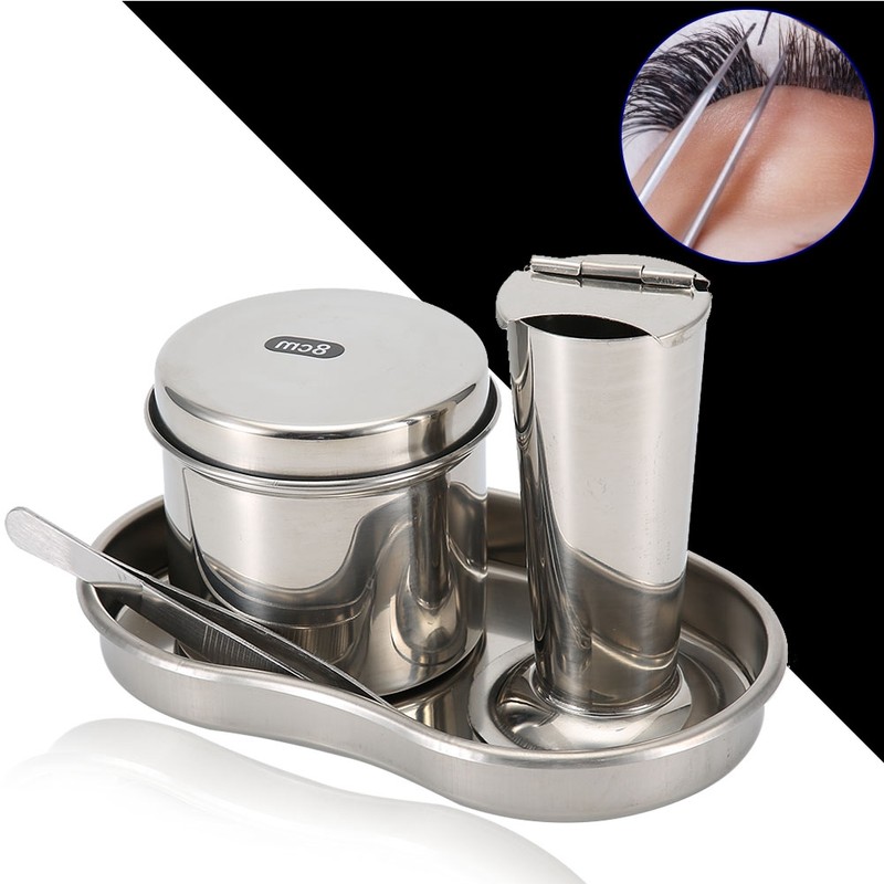 Tattoo Disinfection Kit Medical Stainless Steel Disinfection Plate Tank Jar