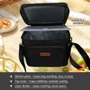 JBGOYON Sleek Leakproof Oxford Structured Insulated Lunch Bag, Black, 10