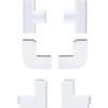 Connector Accessory Pack for Delamu Cable Concealer CC02, 2 Inside Elbows, 2 Outside Elbows, 2 T Connectors, for ASIN B07GPDT7PQ/ B08NJJPRP1