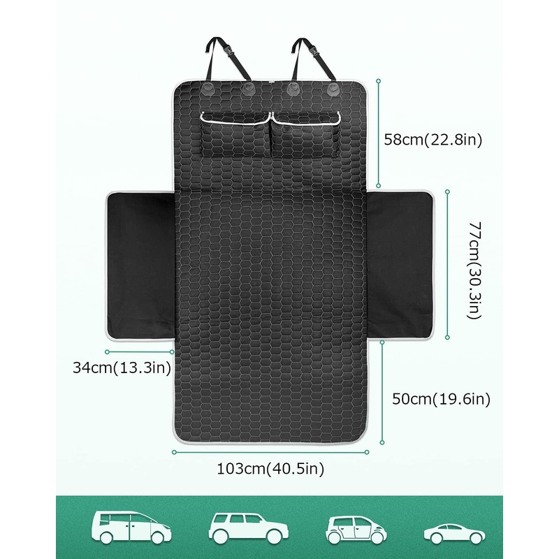 Oasser Cargo Liner for Dogs Trunk Cover, Waterproof Cargo Cover