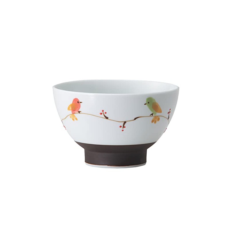 Saikai Pottery Hasamiyaki Rice Bowl, Diameter Approximately 4.3 inches (11