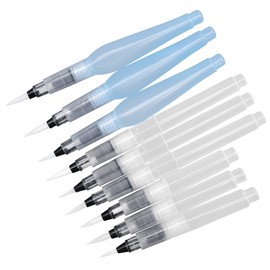 ''N/A'' 9Pcs Water Color Brush Pen for Watercolor Painting, Water Coloring Brush Pens for Water Soluble Colored Pencils, Water Color Markers, Powdered Pigment Watercolor, Back to School Art Supplies