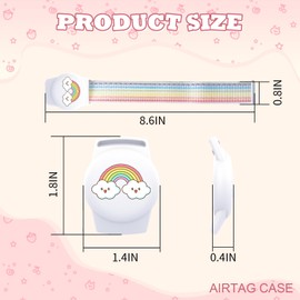 Diyxisk Airtag Children's Bracelet, Pack of 2 Airtag Case, Adjustable GPS Tracker Children's Bracelet, Full Coverage Air Tag Child, Compatible with Airtags, Suitable for Seniors and Children