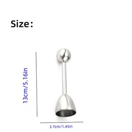 DACUAN Metal Egg Scissors, 1PCS Egg Topper Cutter Shell Opener Stainless Steel Boiled Raw Egg Open Creative Kitchen Tools Set, Shell Remover Egg Topper Opener