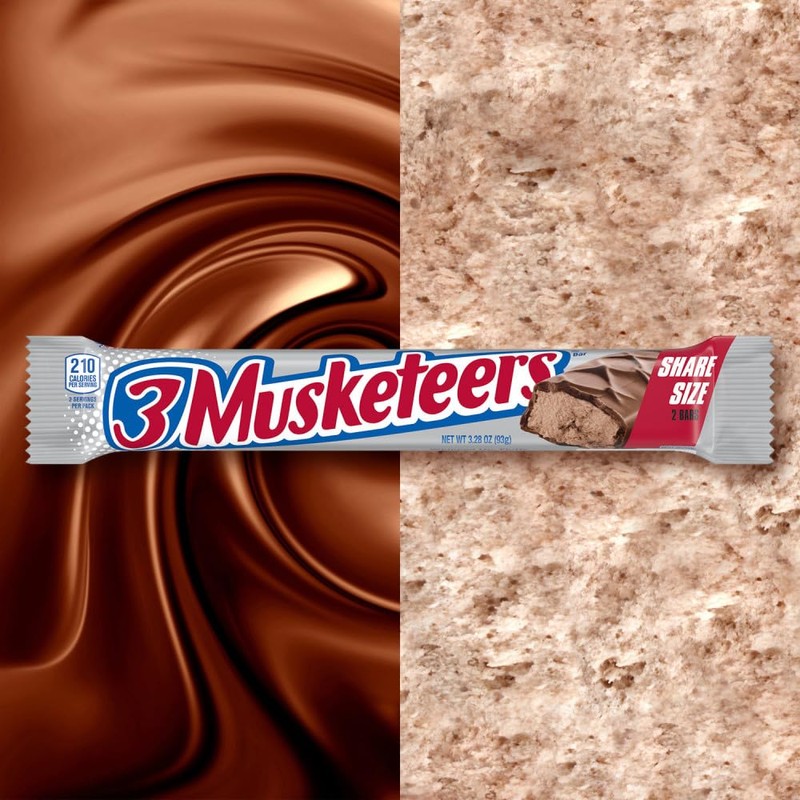 3 MUSKETEERS Milk Chocolate Candy Bars - Full Size Chocolate