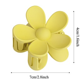 Messen 12 Pieces Flower Claw Clips Large Jaw Clips for Women Girls Thick Hair 12 Colors Matte Big Clips Non Slip Strong Hold Hair Catch Clamps Barrettes Headwear Accessories for Thin Hair