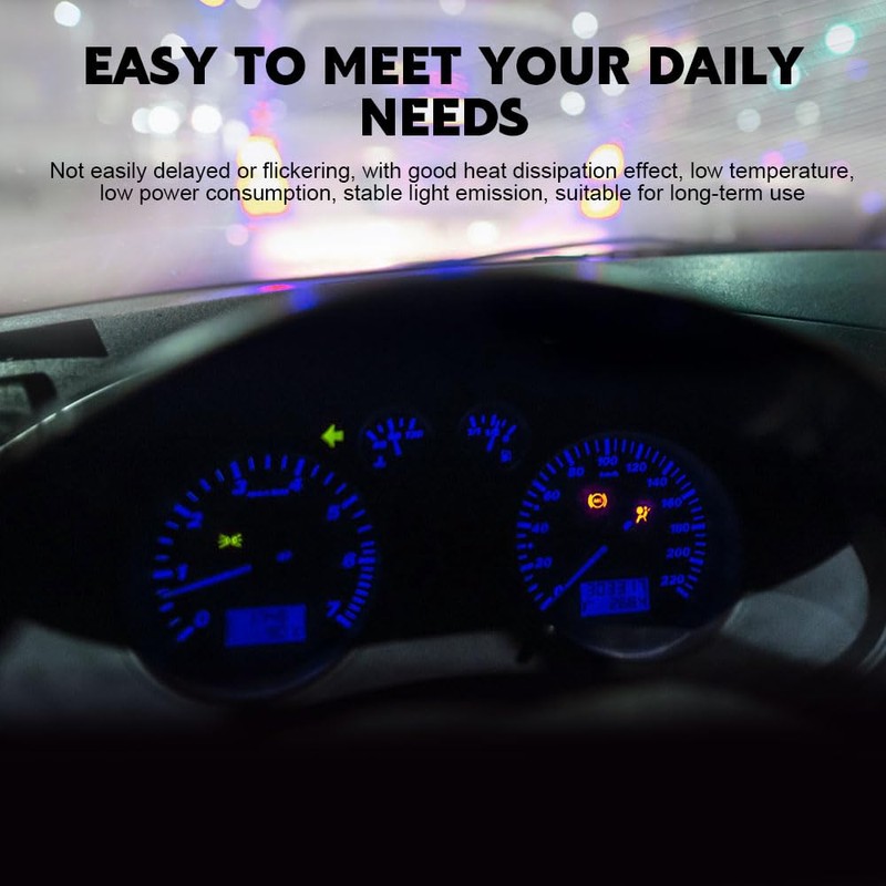 Lyxheth 20PCS 74 LED Bulb Dash Lights Super Bright, T5