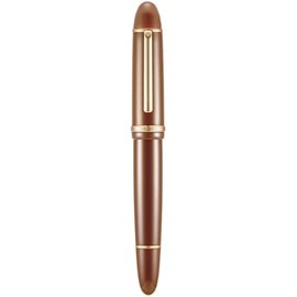 Jinhao X159 Pluma estilográfica 8 Punta fina, café con clip dorado, acrílico, gran tamaño