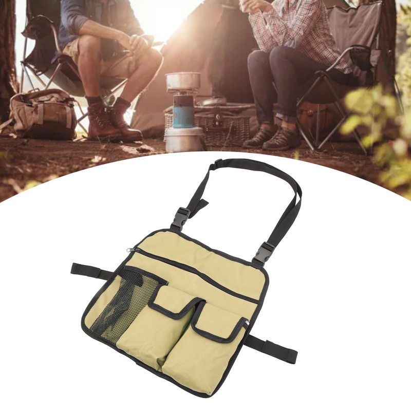 Beach Chair Armrest Bag 600D Oxford Cloth Multifunctional Outdoor Chair