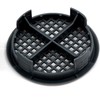 fiXte 70mm Lattice Design Anthracite Grey Plastic Push in Circular