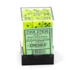 Chessex Dice d6 Sets: Vortex Bright Green with Black -