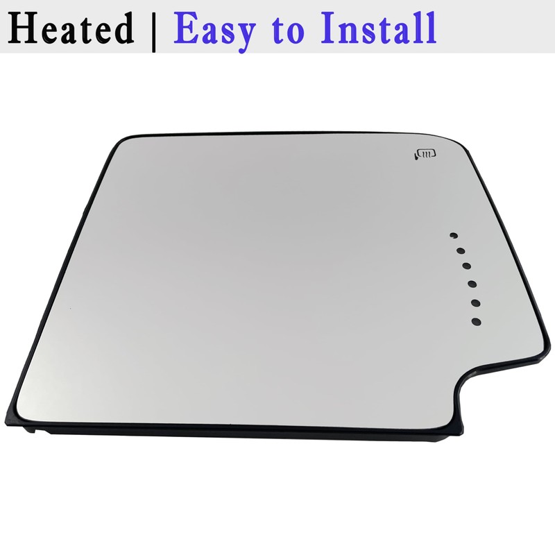 Passenger Side Heated Towing Mirror Glass Compatible with 2014-2017 Chevy