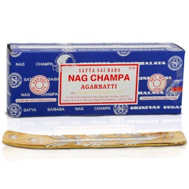 Satya Nag champa Incense Sticks 250 gm pack, Satya sai baba Insenses with Raajsee Incense holder Bundle, Satya Nag champa Natural Incense
