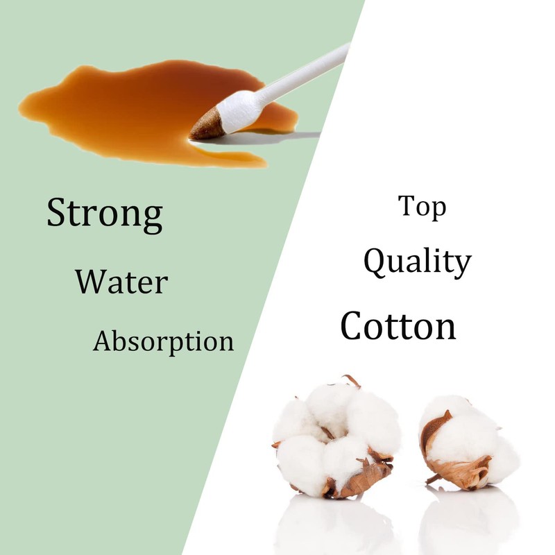 1000 Pieces Precision Tips,Double Pointed Cotton Swabs with Paper Stick