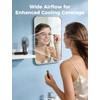 Aecooly Slim Portable Fan with Digital Display, Thin Handheld Fan,