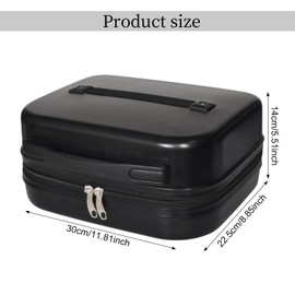 Hand Luggage Cosmetic Case Black Women's Make Up Case & Beauty Case, Vanity Case, Hairdressing Case, Cosmetic Bag, Storage of Cosmetics, Men, Children, Travel Case Made of ABS