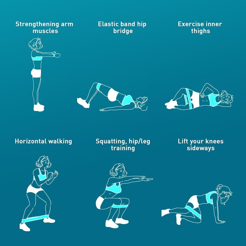 Resistance Bands Sets Portable Exercise Loops for Legs and Hip