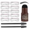 Eyebrow Stamp Set, 13pcs/set Eyebrow Stamp with 2 Eyebrow Brushes