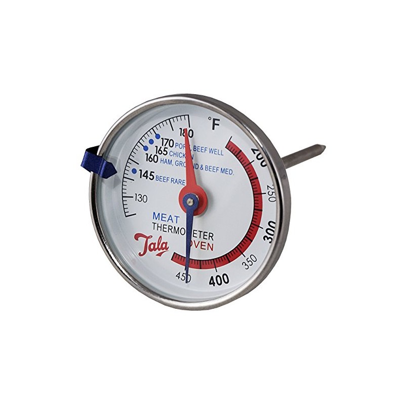 Tala Stainless Steel Dual Meat Probe and Oven Thermometer, Clear