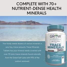 GROW VITAMIN Mega Minerals Supplement Complete Mineral Complex W/ Calcium Magnesium Potassium