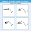 Hibbent Shower Head Extension Arm,16" Solid Brass Adjustable Extender with