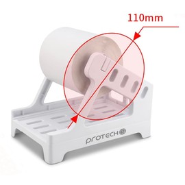 PROTECH® Label Holder for Thermal Label Roll and Fanfold Labels, Label Dispenser for 6x4 Labels, Thermal Label Printer Accessory, Thermal Label Holder for Desktop Label Printer (White)