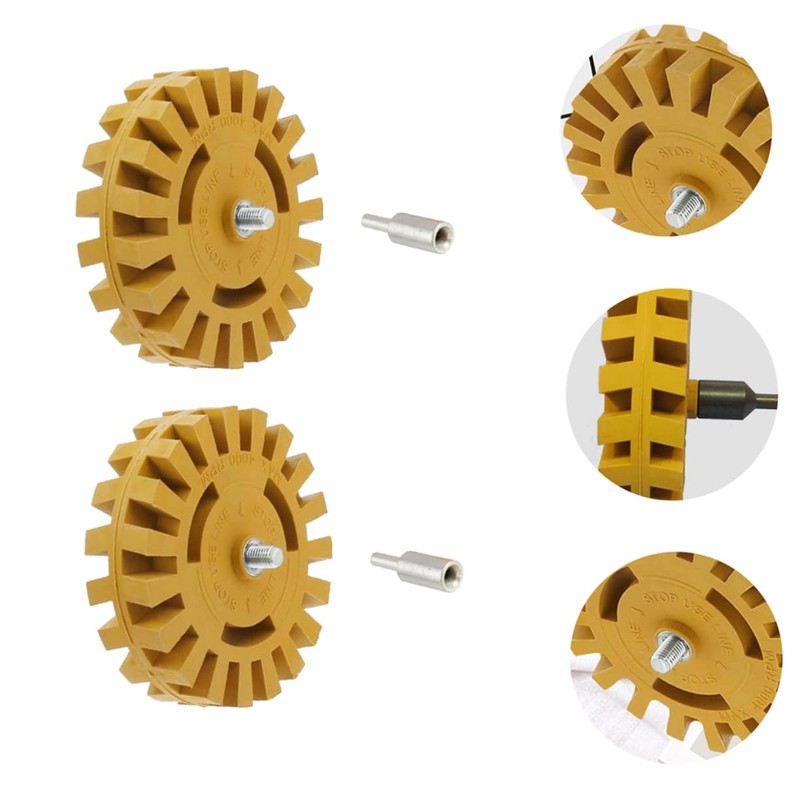Operitacx 2 Sets 4 Inches Pneumatic Degumming Wheels Rubber Eraser