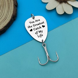 Boyfriend Husband Gift Fishing Lure Hook Gift Couple Gift You are The Greatest Catch of My Life Fisherman Gift Fishing Lover Gift Anniversary Valentines Day Gift Wedding Christmas Birthday Gifts Hook