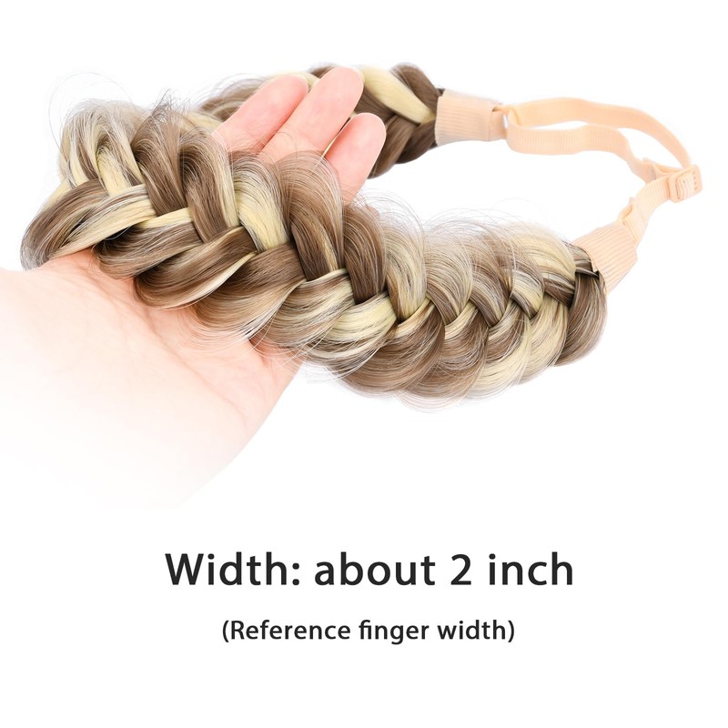 Gledola Messy Synthetic Hair Braided Headband Classic Chunky Wide Braided