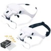 Headband Magnifying Glasses Illuminated Head Magnifier 1.0X 1.5X 2.0X 2.5X