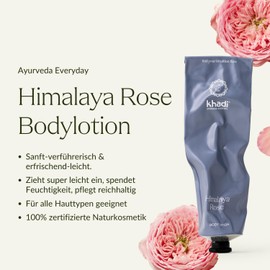 khadi Himalaya Rose Body Lotion Essential Moisturiser Rose 150ml