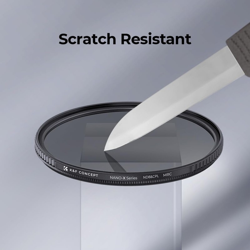 K&F Concept 2.2 in (55 mm) ND8+CPL Filter, 2-in-1 Filter,