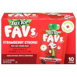 Tree Top FAVs Fruit Pouch, Strawberry 3.2 oz. (Pack of 10)