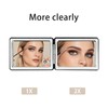 YOLCAR Portable Beauty Mirror with Leather Cover, 1X/2X Two-Sided Makeup