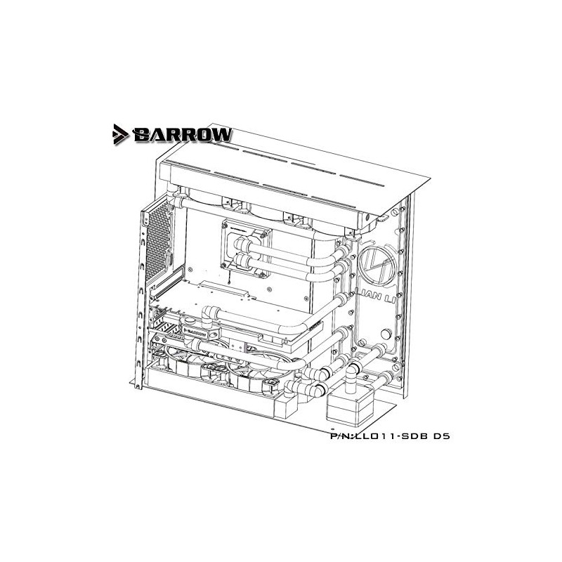 Barrow LRC 2.0 Side Waterway Plate for Lian Li O11