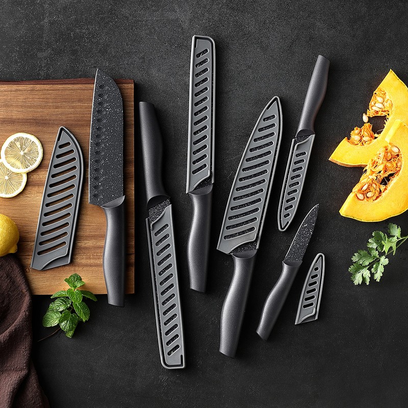 Marco Almond Kitchen Knife Set, KYA39 12-Piece Chef Knife Sets,