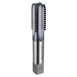 sourcing map M22x3 Metric Thread Tap 6542 Cobalt High-Speed Steel TiCN Coated Plug Tap Right Hand 4 Straight Flutes Screw Threading Hand Tap