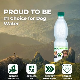 Camping Portable Water for Dogs Bottle, Outdoor Drinking Solution for Active Dogs During Camping - 16.9 oz (12-Pack)