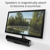 Connectland USB Powered Stereo Speakers 2.0 Black Compact Sound Bar