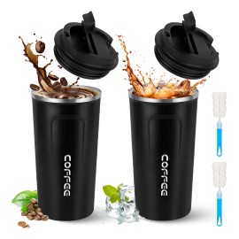 2pzs 510ml Taza De Café Acero Inoxidable Botella Termo Vacío