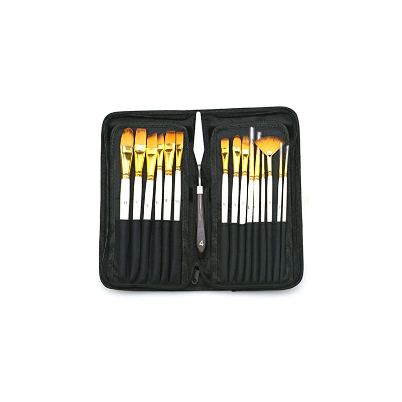 Pinceles para Pintura Acrílica, Juego de Pinceles Excelentes para Dibujar