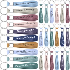 IDREAMBAND 30 Piece Motivational Keychains Inspirational Quote Keychains Teacher Student Volunteer Employee Appreciation Gift, Fresh Color