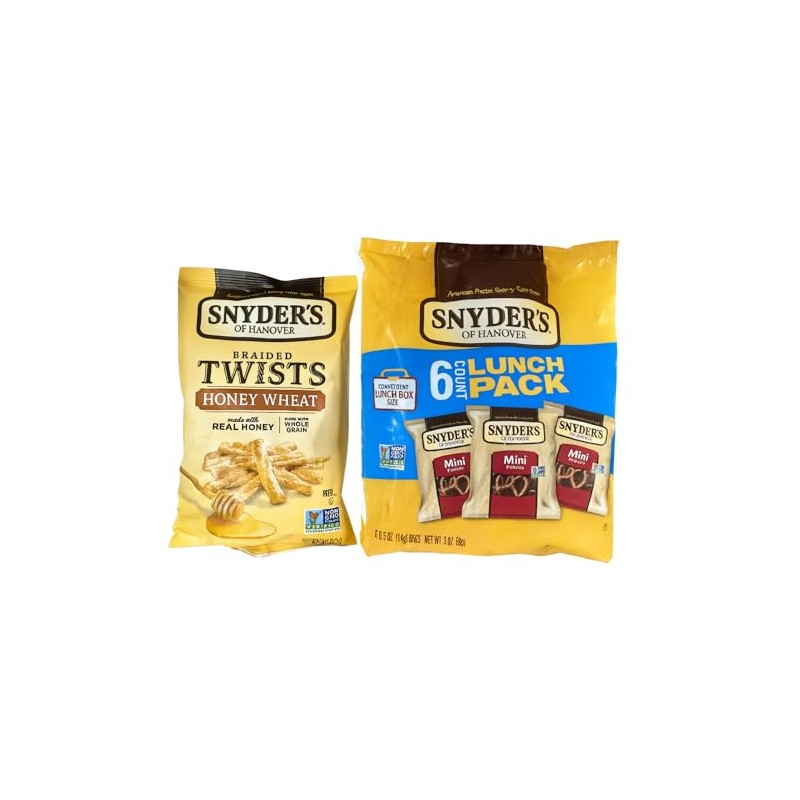 Snyder's of Hanover Pretzel Snack Bundle - Braided Twists Honey