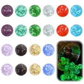 KHDULQ Marbles, Glass Marbles, Large Children's Flower Marbles, Colourful Marble Game Glass Ball Marbles, Small Glass Marble in the Dark, Large Colourful Glass Marbles for Children (10)
