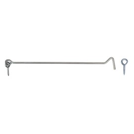 Alberts 903879 Storm Hook with Angle Plates or Eyelets Galvanised Blue Galvanised Length 300 mm Hook Diameter 5 mm