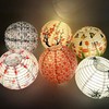 Paper Lampshade Hanging Light Shade 30cm, Oriental Ribbed Japanese Ceiling